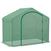 6' x 3' x 5' Walk-in Greenhouse, Portable Hot House, PE Cover, Steel Frame, Zipper Door, Top Vent for Flowers, Vegetables, Green