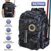 42L/11Gal Fishing Backpack Large Capacity Fishing Tackle Storage Bag with Rod Holders 16-Pocket Water-Resistant with Divider Adjustable Padded Straps for Fishing Gear Outdoor Camping Hiking