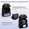 42L/11Gal Fishing Backpack Large Capacity Fishing Tackle Storage Bag with Rod Holders 16-Pocket Water-Resistant with Divider Adjustable Padded Straps for Fishing Gear Outdoor Camping Hiking