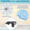 2 Pcs Automatic Chair Umbrella with Universal Clamp 44" UPF 50+ Portable Clamp on Beach Chair Adjustable Wheelchair Umbrella for Outdoor Patio Parasol