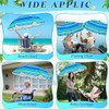 2 Pcs Automatic Chair Umbrella with Universal Clamp 44" UPF 50+ Portable Clamp on Beach Chair Adjustable Wheelchair Umbrella for Outdoor Patio Parasol