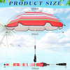2 Pcs Automatic Chair Umbrella with Universal Clamp 44" UPF 50+ Portable Clamp on Beach Chair Adjustable Wheelchair Umbrella for Outdoor Patio Parasol