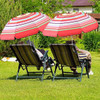 2 Pcs Automatic Chair Umbrella with Universal Clamp 44" UPF 50+ Portable Clamp on Beach Chair Adjustable Wheelchair Umbrella for Outdoor Patio Parasol