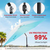 10ft Solar Polyester 32 LED Lighted Patio Umbrella with Tilt Adjustment and UV-Resistant Fabric