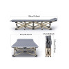 75-inch heavy-duty  folding bed,single bed 10-leg design for stable support, portable camping bed with side pockets and mattress, winter camping equipment