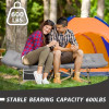 75-inch heavy-duty  folding bed,single bed 10-leg design for stable support, portable camping bed with side pockets and mattress, winter camping equipment