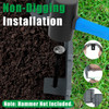Flexible Cobblestone Landscape Edging, Weather Resistant PVC Garden Border Edging with Spikes & Shovel, Interlocking No Dig Lawn Edging for Yard Flower Bed Pathway