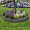Flexible Cobblestone Landscape Edging, Weather Resistant PVC Garden Border Edging with Spikes & Shovel, Interlocking No Dig Lawn Edging for Yard Flower Bed Pathway