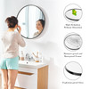 Black Round Wall Mirror 20-30 Inch, Bathroom Mirrors for Over Sink, Circle Mirror for Bathroom, Entryway, Bedroom, Vanity
