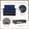 Patio Rattan Daybed with 4-Level Adjustable Backrest and Retractable Side Tray