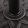 Round Bronze Resin 22" 42 lbs Umbrella Base, Decorative Pattern, Fits Φ1.5", Φ1.89" Poles - Sturdy Parasol Stand for Garden
