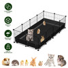DIY Assemble Metal Small Pet Play Enclosure Multiple Layout Options,Small Animal Playpen DIY Metal Pet Enclosure with 20 Panels Waterproof Floor Mat for Hedgehogs Chickens Ducklings Rabbits