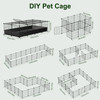 DIY Assemble Metal Small Pet Play Enclosure Multiple Layout Options,Small Animal Playpen DIY Metal Pet Enclosure with 20 Panels Waterproof Floor Mat for Hedgehogs Chickens Ducklings Rabbits