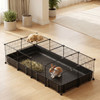 DIY Assemble Metal Small Pet Play Enclosure Multiple Layout Options,Small Animal Playpen DIY Metal Pet Enclosure with 20 Panels Waterproof Floor Mat for Hedgehogs Chickens Ducklings Rabbits