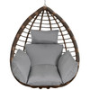 Egg Chair Cushion Hanging Basket Seat Cushion Thicken Soft Egg Swing Chair Pad Hanging Egg Chair Cushion with Headrest