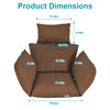Egg Chair Cushion Hanging Basket Seat Cushion Thicken Soft Egg Swing Chair Pad Hanging Egg Chair Cushion with Headrest