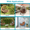 Egg Chair Cushion Hanging Basket Seat Cushion Thicken Soft Egg Swing Chair Pad Hanging Egg Chair Cushion with Headrest