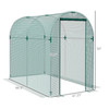 Galvanized Steel Crop Cage, Plant Protection Tent with Zippered Door, 4' x 8', Green