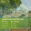 Galvanized Steel Crop Cage, Plant Protection Tent with Zippered Door, 4' x 8', Green