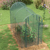 Galvanized Steel Crop Cage, Plant Protection Tent with Zippered Door, 4' x 8', Green