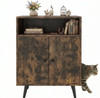 Industrial Cat Litter Box Enclosure with Entry And Open Compartment for Cats Pet Litter Box Hidden Entryway Design