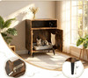 Industrial Cat Litter Box Enclosure with Entry And Open Compartment for Cats Pet Litter Box Hidden Entryway Design