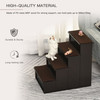 Pet Stairs, Pet Steps with Cushioned Removable Covering, for Small Dogs and Cats Up To 22 Lbs., Brown