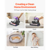 Mattress Vacuum Cleaner, 550W Bed Vacuum Cleaner with 18Kpa Powerful Suction and Dual Dust Bin, HEPA Filter & Heating, Ultrasound Tech & Cleaning Lights, Handheld for Bed, Sofa, Corded, Gray