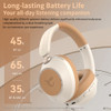 CYBORIS Active Noise Cancelling Headphones, Bluetooth 5.4 Wireless on Ear ANC Headphone with 65H Playtime, Deep Bass, Low Latency, Foldable Headset with Mic for Travel/Office/PC (Black)