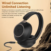 CYBORIS Active Noise Cancelling Headphones, Bluetooth 5.4 Wireless on Ear ANC Headphone with 65H Playtime, Deep Bass, Low Latency, Foldable Headset with Mic for Travel/Office/PC (Black)