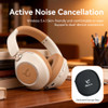 CYBORIS Active Noise Cancelling Headphones, Bluetooth 5.4 Wireless on Ear ANC Headphone with 65H Playtime, Deep Bass, Low Latency, Foldable Headset with Mic for Travel/Office/PC (Black)