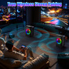 Portable Wireless Party Speaker with LED Light 2 Wireless Mics Remote Control TWS Music Accompany Mic. Priority Bass Echo Mic Treble Guitar In