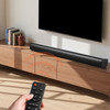 Sound Bar for Smart TV, 2.1 Channel, 35-Inch Compact Soundbar TV Speakers with Built-In Subwoofer for Projector, Bluetooth AUX Connection, Easy Setup, 120W Surround Sound System for Home Audio