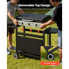 Gas Griddle, 3-Burner Flat Top Grill, Propane Griddle with Wheels, Lid, 3 x 11000 BTU Outdoor Flat Top Grills for Pan-Frying, Grilling, Stir-Frying, & BBQ, Pulse Ignition, Removable Top Design