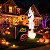 Halloween Inflatable Outdoor Decoration with LED Lights, Weather Resistant 210T Polyester Blow Up Decor with Blower, Ground Stakes Ropes Water Bag for Yard Lawn Garden Holiday Decor