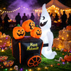 Halloween Inflatable Outdoor Decoration with LED Lights, Weather Resistant 210T Polyester Blow Up Decor with Blower, Ground Stakes Ropes Water Bag for Yard Lawn Garden Holiday Decor