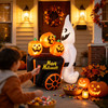 Halloween Inflatable Outdoor Decoration with LED Lights, Weather Resistant 210T Polyester Blow Up Decor with Blower, Ground Stakes Ropes Water Bag for Yard Lawn Garden Holiday Decor