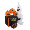 Halloween Inflatable Outdoor Decoration with LED Lights, Weather Resistant 210T Polyester Blow Up Decor with Blower, Ground Stakes Ropes Water Bag for Yard Lawn Garden Holiday Decor