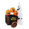 Halloween Inflatable Outdoor Decoration with LED Lights, Weather Resistant 210T Polyester Blow Up Decor with Blower, Ground Stakes Ropes Water Bag for Yard Lawn Garden Holiday Decor