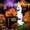 Halloween Inflatable Outdoor Decoration with LED Lights, Weather Resistant 210T Polyester Blow Up Decor with Blower, Ground Stakes Ropes Water Bag for Yard Lawn Garden Holiday Decor