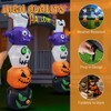 8.2 FT Cute Halloween Inflatables Pumpkin Archway Outdoor Decoration, Giant Blow up Yard Arch Decorations with Built-in LED Lights for Holiday Party Front Yard Lawn Garden Decor