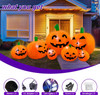 7 Ft Halloween Inflatable Pumpkin Patch Family Decoration Jack-o-Lantern Decor for Lawn Yard Home Party Indoors Outdoors