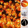 Timer & 3 Pack - 30Ft Fall Garland Fall Decorations for Home 60 LED Leafed Lights Patented Realistic Maples Leafed Battery Operated Autumn Fall Decor Thanksgiving Halloween Decorations Indoor Outdoor