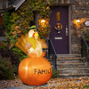 4.9ft Inflatable Thanksgiving Turkey, Blow Up LED Display for Garden Indoor Outdoor