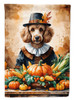 Poodle Thanksgiving House Flag Large Porch Sleeve Pole Decorative Outside Yard Banner Artwork Wall Hanging, Polyester, House Size, Multicolor