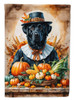 Black Labrador Retriever Thanksgiving House Flag Large Porch Sleeve Pole Decorative Outside Yard Banner Artwork Wall Hanging, Polyester, House Size, Multicolor
