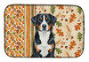Greater Swiss Mountain Dog Heirloom Fall Dish Drying Mat Absorbent Dish Drying Mat Pad for Kitchen Counter Dish Drainer Mat for Countertop, 14 x 21", Multicolor