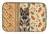 German Shepherd Heirloom Fall Dish Drying Mat Absorbent Dish Drying Mat Pad for Kitchen Counter Dish Drainer Mat for Countertop, 14 x 21", Multicolor