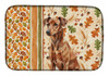 Red German Pinscher Heirloom Fall Dish Drying Mat Absorbent Dish Drying Mat Pad for Kitchen Counter Dish Drainer Mat for Countertop, 14 x 21", Multicolor