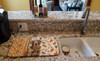Liver Flat-Coated Retriever Heirloom Fall Dish Drying Mat Absorbent Dish Drying Mat Pad for Kitchen Counter Dish Drainer Mat for Countertop, 14 x 21", Multicolor
